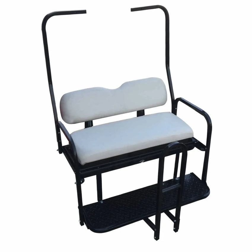 Golf Cart Rear Flip Seat Kit Club Car DS in White | SGC NOMAD golfcartforsale