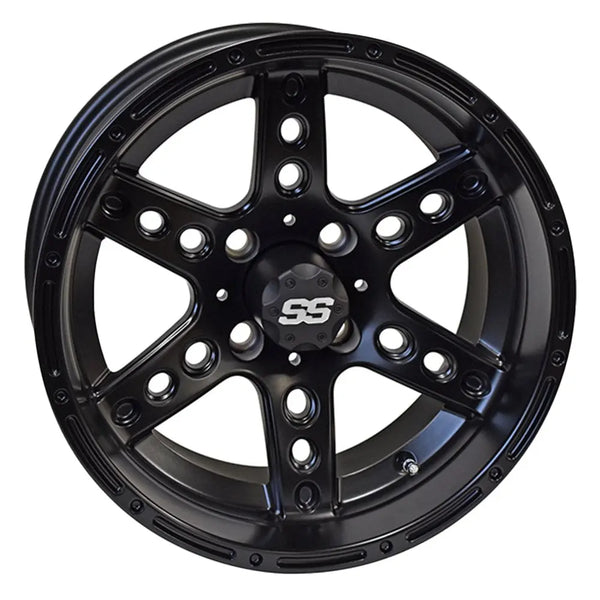 14″ RX187 Matte Black Golf Cart Wheel – RHOX® golfcartforsale