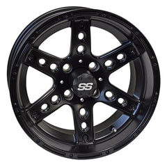 14″ RX187 Matte Black Golf Cart Wheel – RHOX® golfcartforsale