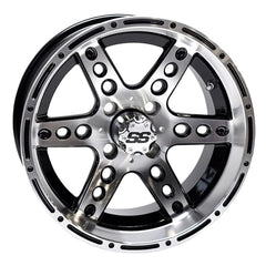 14″ RX187 Black / Machined Golf Cart Wheel – RHOX® golfcartforsale