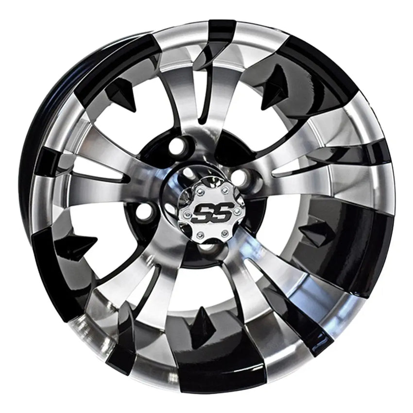14″ RX188 Black / Machined Vampire Golf Cart Wheel – RHOX® golfcartforsale