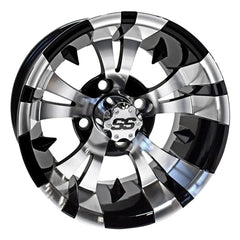 14″ RX188 Black / Machined Vampire Golf Cart Wheel – RHOX® golfcartforsale