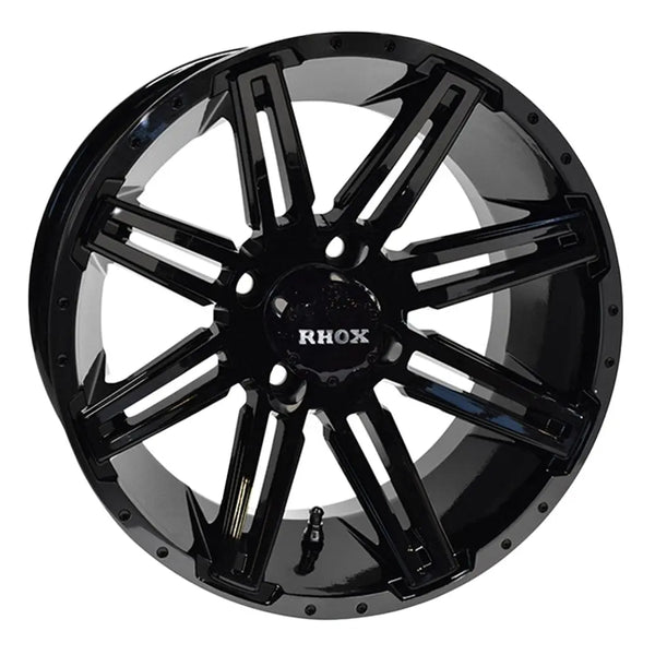 14″ RX275 Gloss Black Golf Cart Wheel – RHOX® golfcartforsale