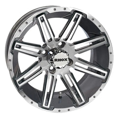 14″ RX275 Gunmetal / Machined Golf Cart Wheel – RHOX® golfcartforsale