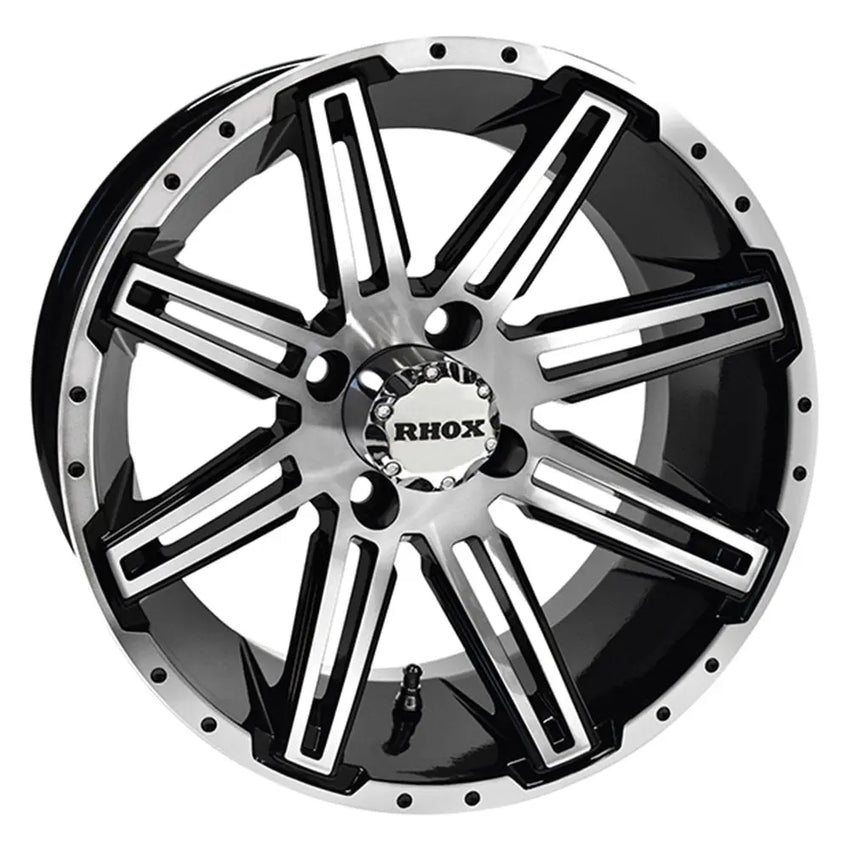 14″ RX275 Black / Machined Golf Cart Wheel – RHOX® golfcartforsale