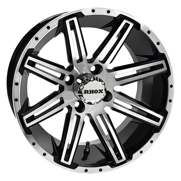 14″ RX275 Black / Machined Golf Cart Wheel – RHOX® golfcartforsale