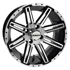 14″ RX275 Black / Machined Golf Cart Wheel – RHOX® golfcartforsale