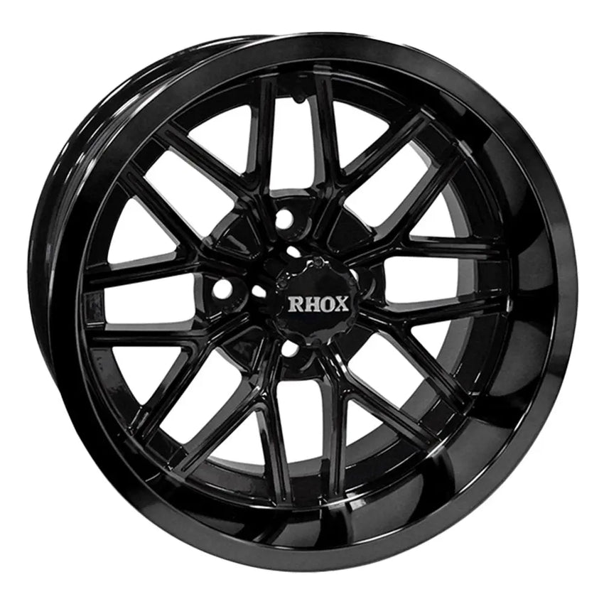 14″ RX281 Gloss Black Golf Cart Wheel – RHOX® golfcartforsale