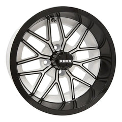 14″ RX281 Black / White Golf Cart Wheel – RHOX® golfcartforsale