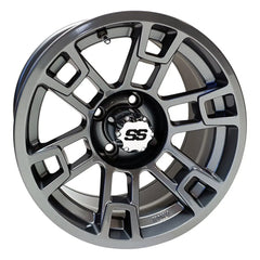 14″ RX391 Gunmetal Gray Golf Cart Wheel – RHOX® golfcartforsale