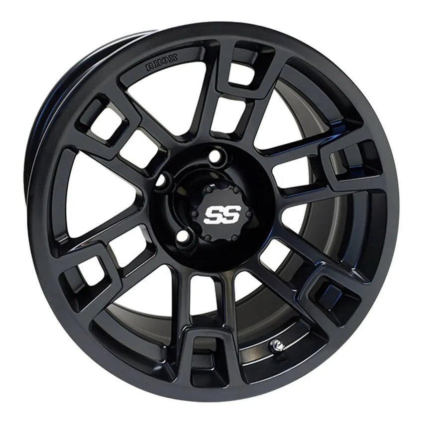 14″ RX391 Matte Black Golf Cart Wheel – RHOX® golfcartforsale