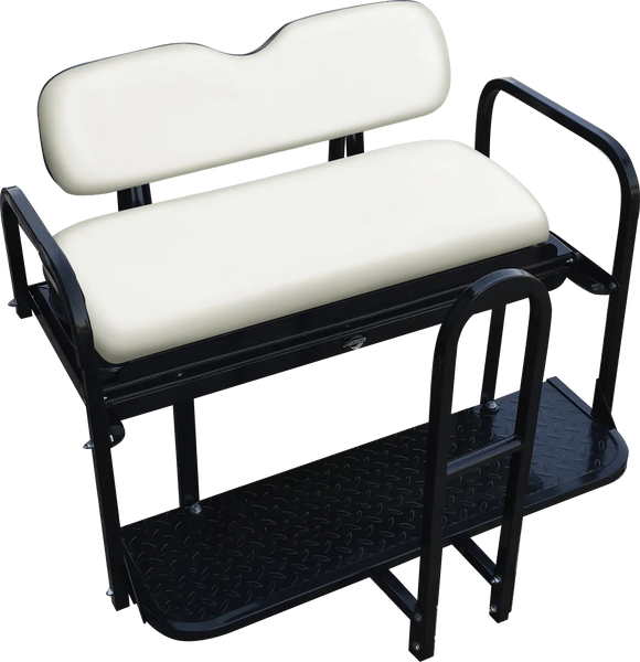 SGC NOMAD Golf Cart Rear Flip Seat Kit | Yamaha G29/Drive Pure White golfcartforsale